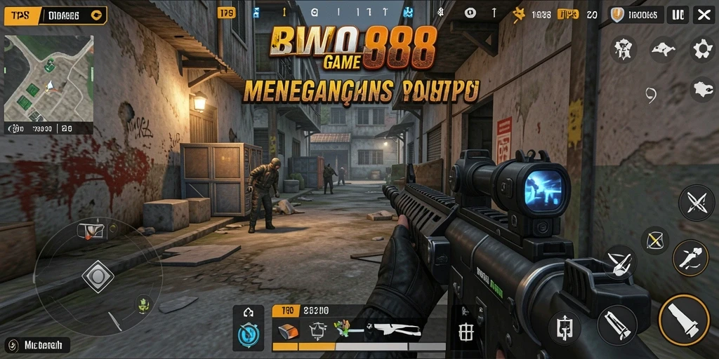 Screenshot gameplay BWO888 yang menampilkan aksi seru dalam TPS.