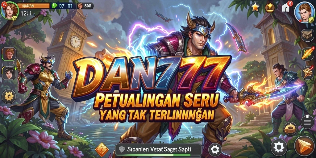 Screenshot utama menunjukkan gameplay seru dan menantang dari DAN777.