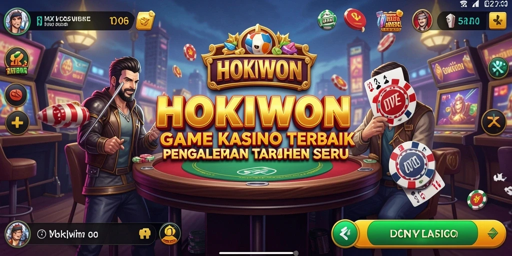 Screenshot HOKIWON yang menampilkan aksi seru permainan Kasino.