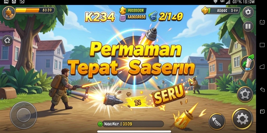 Screenshot K234 menampilkan penggambaran aksi menembak yang intens.