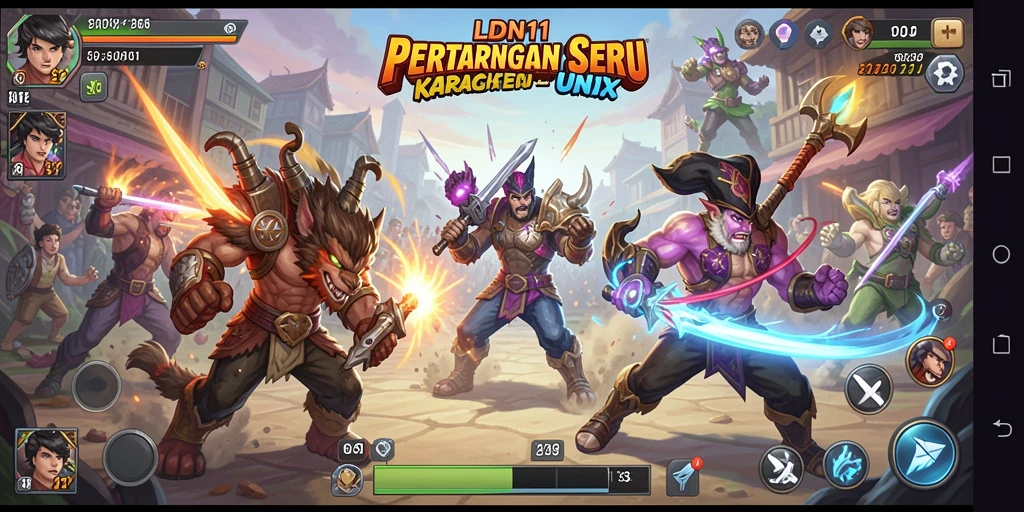 Tampilan seru pertarungan di LDN11 dengan karakter yang menawan.