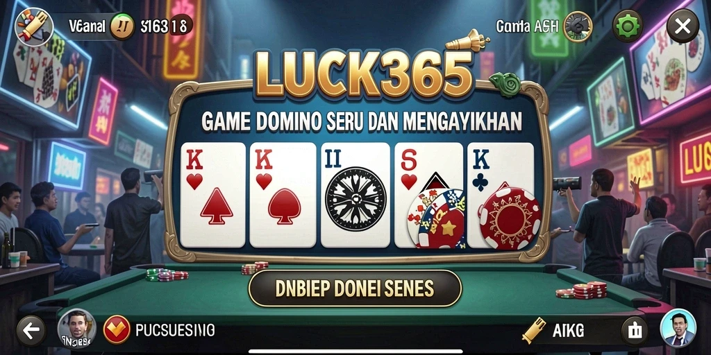 Tampilan gameplay Domino yang mengasyikkan di LUCK365.