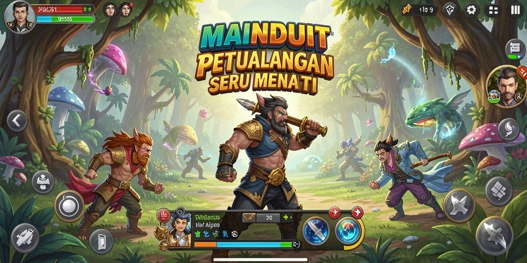 Tampilkan gameplay <strong>MAINDUIT</strong> yang menakjubkan di dunia petualangan.