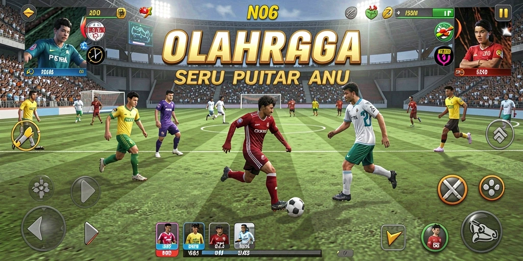 Tampilan gameplay N06 yang seru dan penuh aksi olahraga.