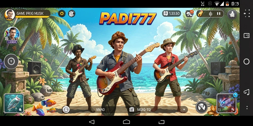 Screenshot PADI777 menampilkan permainan musik yang interaktif dan menarik.