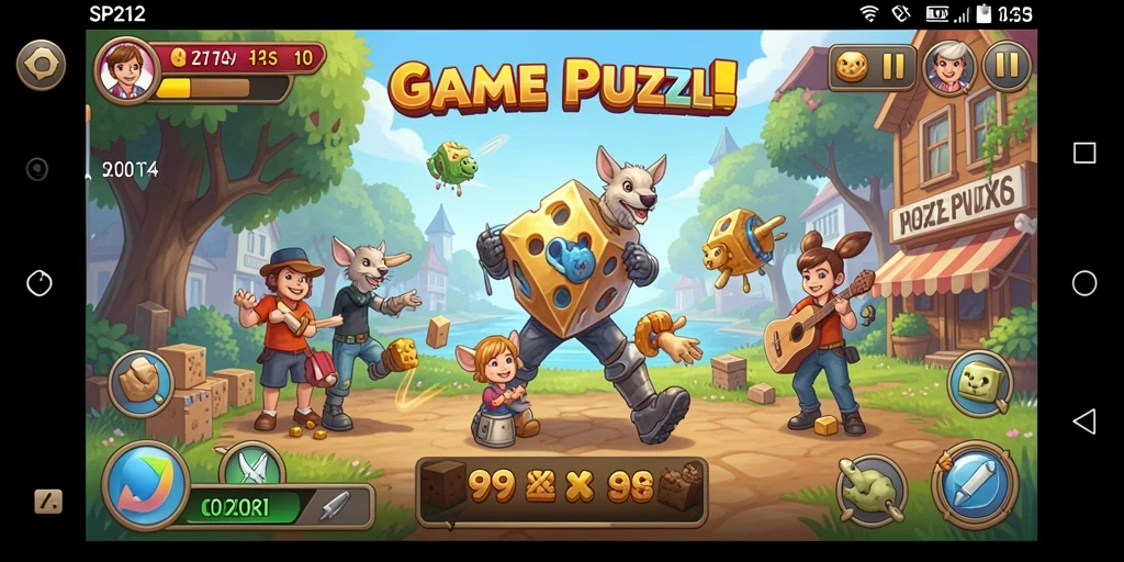 Tampilan gameplay SP212 yang menarik dan penuh warna.
