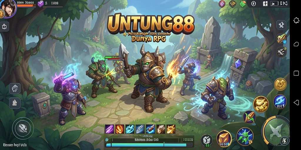 Tampilan gameplay petualangan RPG yang mendebarkan dan penuh aksi.